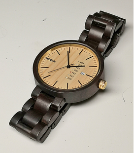 Zwart Houten horloge