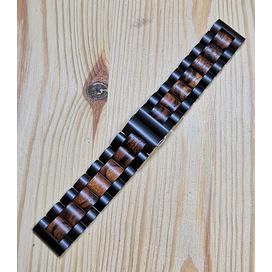 Zebrahout horlogeband 22 mm