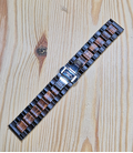 Zebrahout horlogeband 22 mm