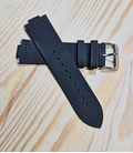 Zwart Rundleren Horlogeband voor houten horloge