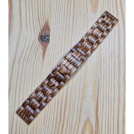 Zebrahout horlogeband 22 mm