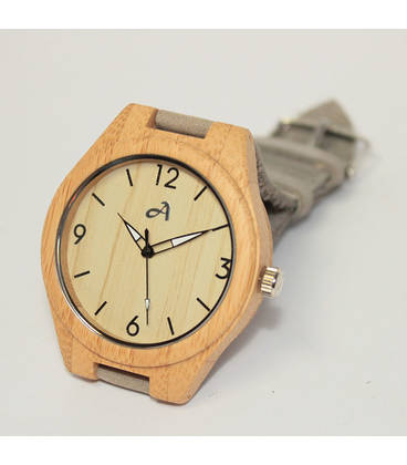 Bamboe-houten rechthoekig horloge