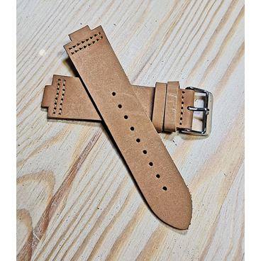 Bruin Rundleren Horlogeband voor houten horloge